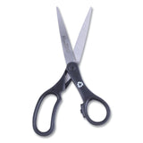 Westcott® KleenEarth Basic Plastic Handle Scissors, 8" Long, 3.25" Cut Length, Black Straight Handle (ACM15583) Each