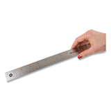 Westcott® Stainless Steel Office Ruler With Non Slip Cork Base, Standard/Metric, 18" Long (ACM10417)