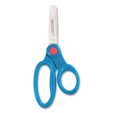 Westcott® Scissor Caddy with Kids' Scissors, 5" Long, 2" Cut Length, Light Blue; Light Green; Pink; Red, Straight Handles, 24/Set (ACM14756) Each