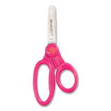 Westcott® Scissor Caddy with Kids' Scissors, 5" Long, 2" Cut Length, Light Blue; Light Green; Pink; Red, Straight Handles, 24/Set (ACM14756) Each