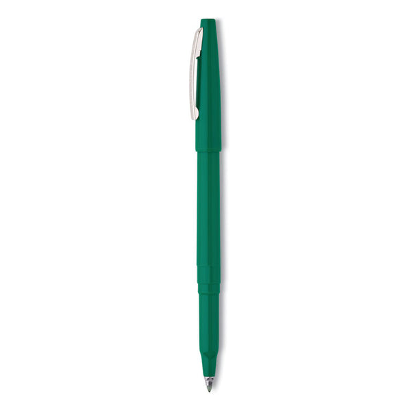 Pentel® Rolling Writer Roller Ball Pen, Stick, Medium 0.8 mm, Green Ink, Green Barrel, Dozen (PENR100D) 1 Dozen