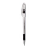 Pentel® R.S.V.P. Ballpoint Pen, Stick, Fine 0.7 mm, Black Ink, Clear/Black Barrel, Dozen (PENBK90A) Box of 12