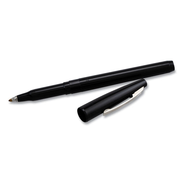 Pentel® Rolling Writer Roller Ball Pen, Stick, Medium 0.8 mm, Black Ink, Black Barrel, Dozen (PENR100A) Dozen