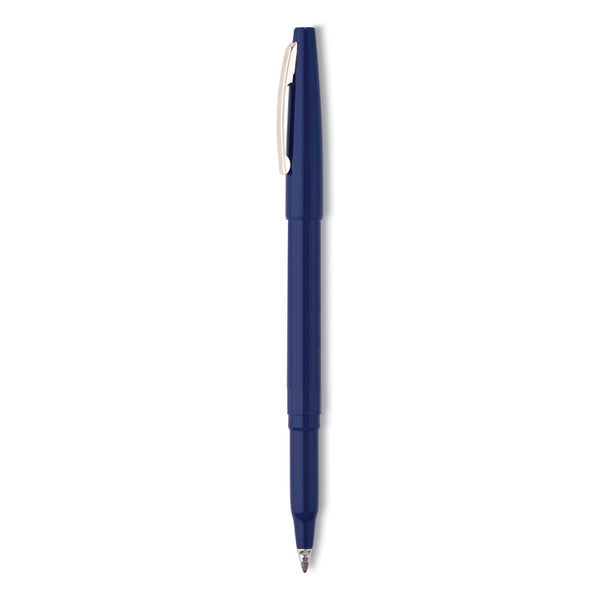 Pentel® Rolling Writer Roller Ball Pen, Stick, Medium 0.8 mm, Blue Ink, Blue Barrel, Dozen (PENR100C) 1 Dozen