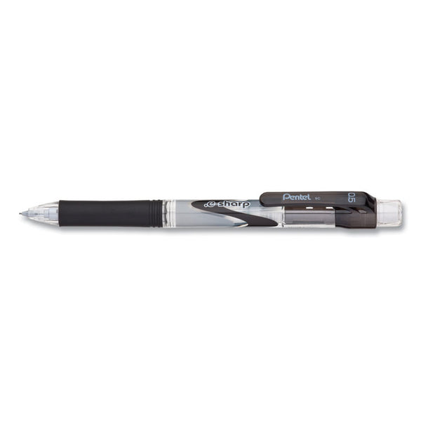 Pentel® .e-Sharp Mechanical Pencil, 0.5 mm, HB (#2), Black Lead, Black Barrel, Dozen (PENAZ125A)