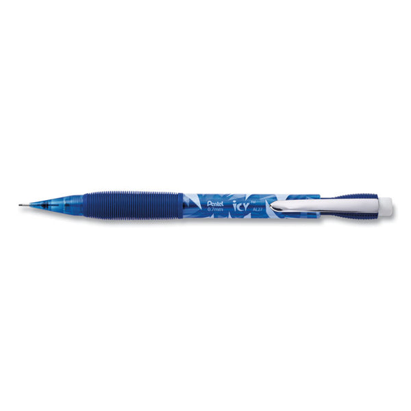 Pentel® Icy Mechanical Pencil Value Pack, 0.7 mm, HB (#2), Black Lead, Transparent Blue Barrel, 24/Pack (PENAL27TCSWSPR)