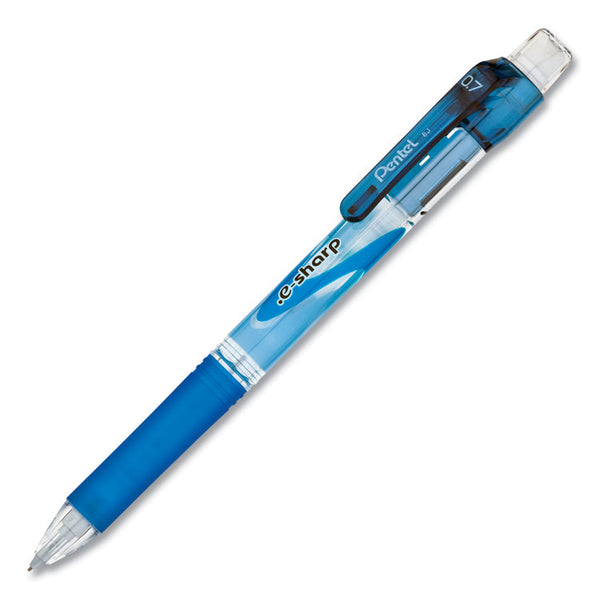 Pentel® .e-Sharp Mechanical Pencil, 0.7 mm, HB (#2), Black Lead, Blue Barrel, Dozen (PENAZ127C)