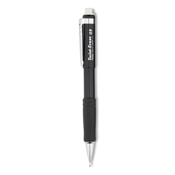 Pentel® Twist-Erase III Mechanical Pencil, 0.9 mm, HB (#2), Black Lead, Black Barrel (PENQE519A) Each