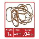 Universal® Rubber Bands, Size 54 (Assorted), Assorted Gauges, Beige, 1 lb Box (UNV00154) Each