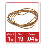 Universal® Rubber Bands, Size 19, 0.04" Gauge, Beige, 1 lb Bag, 1,240/Pack (UNV00119) Each