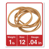 Universal® Rubber Bands, Size 12, 0.04" Gauge, Beige, 1 lb Box, 2,500/Pack (UNV00112) Each