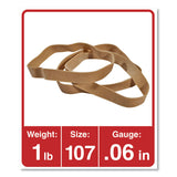 Universal® Rubber Bands, Size 107, 0.06" Gauge, Beige, 1 lb Box, 40/Pack (UNV01107) Each