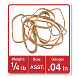 Universal® Rubber Bands, Size 54 (Assorted), Assorted Gauges, Beige, 4 oz Box (UNV00454) Each