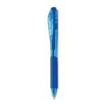 Pentel® WOW! Ballpoint Pen, Retractable, Medium 1 mm, Blue Ink, Translucent Blue/Blue Barrel, Dozen (PENBK440C) Box of 12