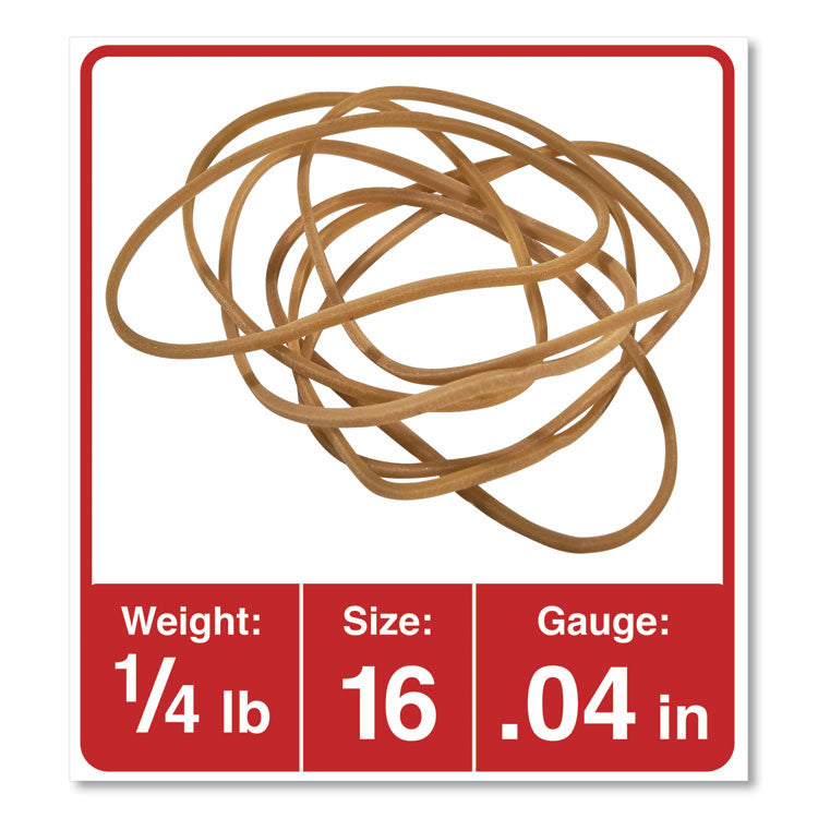 Universal® Rubber Bands, Size 16, 0.04" Gauge, Beige, 4 oz Box, 475/Pack (UNV00416)