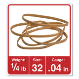 Universal® Rubber Bands, Size 32, 0.04" Gauge, Beige, 4 oz Box, 205/Pack (UNV00432)