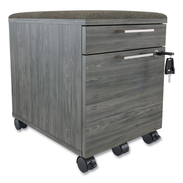 Union & Scale™ Prestige Mobile Pedestal File, Left or Right, 2-Drawers: Box/File, Legal/Letter, Gray, 15.6" x 21" x 20.7" (UOS24398958)