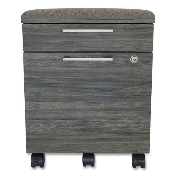 Union & Scale™ Prestige Mobile Pedestal File, Left or Right, 2-Drawers: Box/File, Legal/Letter, Gray, 15.6" x 21" x 20.7" (UOS24398958)