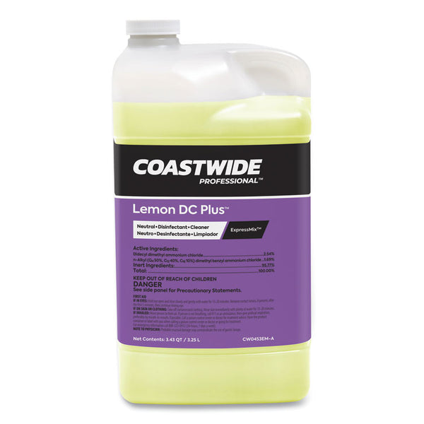 Coastwide Professional™ Virustat DC Plus Disinfectant-Cleaner Concentrate for EasyConnect Systems, Lemon Scent, 101 oz Bottle, 2/Carton (CWZ24381053)