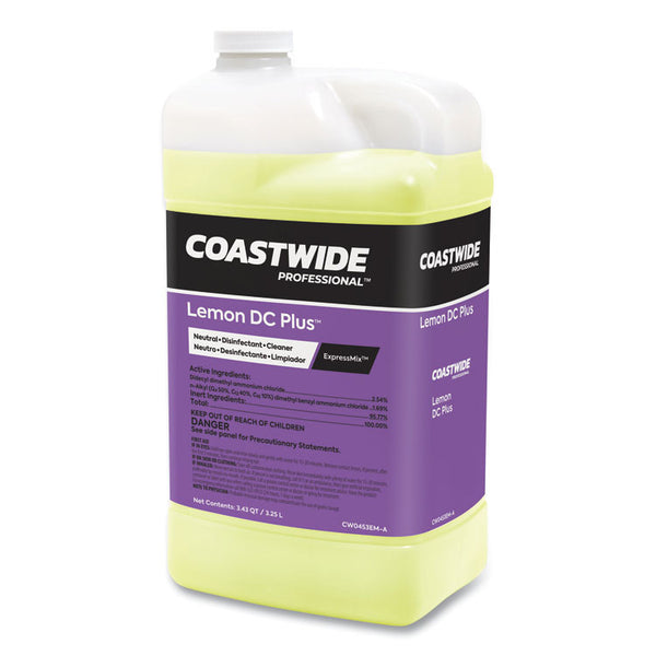 Coastwide Professional™ Virustat DC Plus Disinfectant-Cleaner Concentrate for EasyConnect Systems, Lemon Scent, 101 oz Bottle, 2/Carton (CWZ24381053)