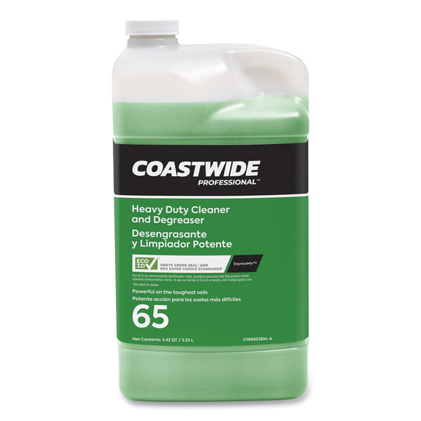 Coastwide Professional™ Heavy-Duty Cleaner-Degreaser 65 Eco-ID Concentrate for ExpressMix Systems, Fresh Citrus Scent, 110 oz Bottle, 2/Carton (CWZ24323033)