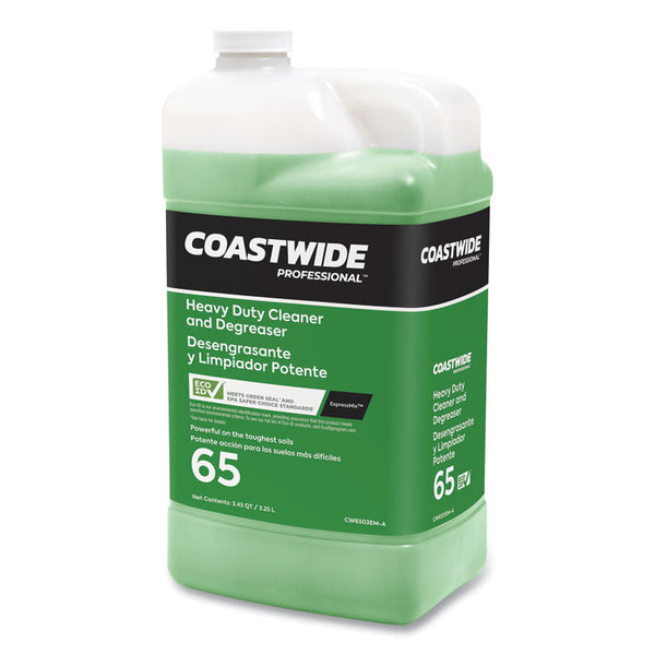 Coastwide Professional™ Heavy-Duty Cleaner-Degreaser 65 Eco-ID Concentrate for ExpressMix Systems, Fresh Citrus Scent, 110 oz Bottle, 2/Carton (CWZ24323033)