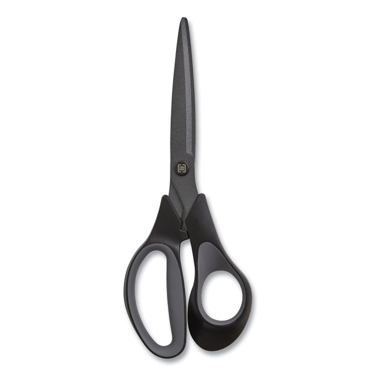 TRU RED™ Non-Stick Titanium-Coated Scissors, 8" Long, 3.86" Cut Length, Charcoal Black Blades, Black/Gray Straight Handle (TUD24380515) Each