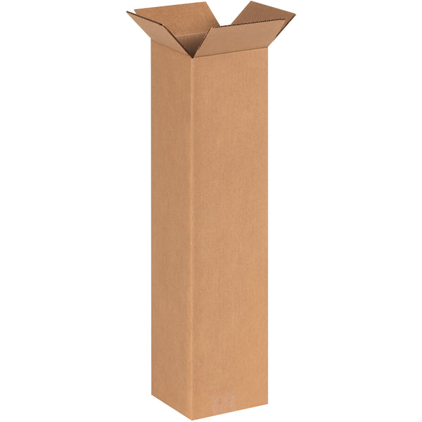 6 x 6 x 24" Tall Corrugated Boxes, Bundle Of 25 Bundle Of 25