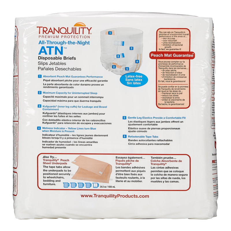 Tranquility® ATN Unisex Adult Incontinence Brief Large Disposable Heavy Absorbency (665234_BG) 12/BG