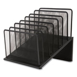 TRU RED™ Wire Mesh Incline Sorter, Open Design, 7 Sections, Letter-Size, 11.41 x 11.41 x 11.02, Matte Black (TUD24402458)