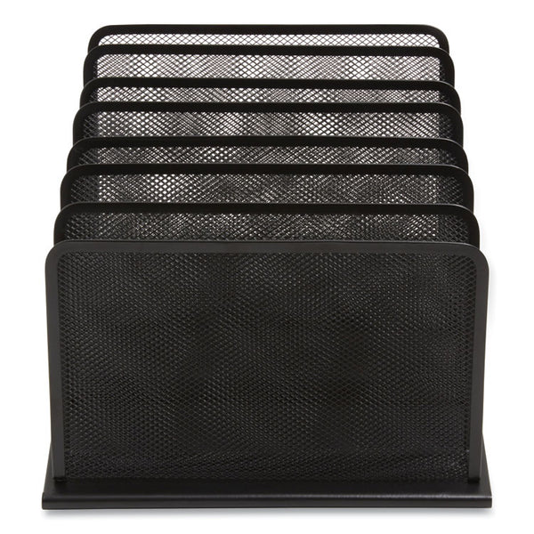 TRU RED™ Wire Mesh Incline Sorter, Open Design, 5 Sections, Letter-Size, 7.72 x 11.65 x 10.83, Matte Black (TUD24402468)