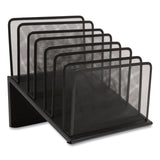 TRU RED™ Wire Mesh Incline Sorter, Open Design, 5 Sections, Letter-Size, 7.72 x 11.65 x 10.83, Matte Black (TUD24402468)