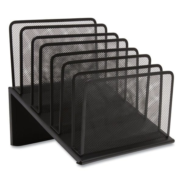 TRU RED™ Wire Mesh Incline Sorter, Open Design, 5 Sections, Letter-Size, 7.72 x 11.65 x 10.83, Matte Black (TUD24402468)