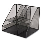 TRU RED™ Wire Mesh Combination Organizer, Vertical/Horizontal, 8 Sections, Letter-Size, 12 x 12 x 13.97, Matte Black (TUD24402452) Each