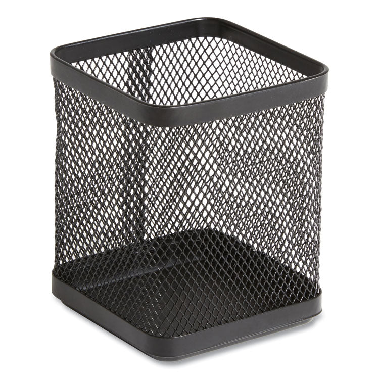 TRU RED™ Wire Mesh Pencil Holder, 3.46 x 3.46 x 4.33, Black (TUD24402480) Each