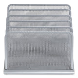 TRU RED™ Wire Mesh Incline Sorter, Open Design, 5 Sections, Letter-Size, 7.72 x 11.65 x 10.83, Silver (TUD24402450)