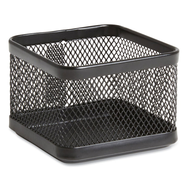 TRU RED™ Small Stackable Wire Mesh Accessory Holder, 3.46 x 3.46 x 2.75, Black (TUD24402446)