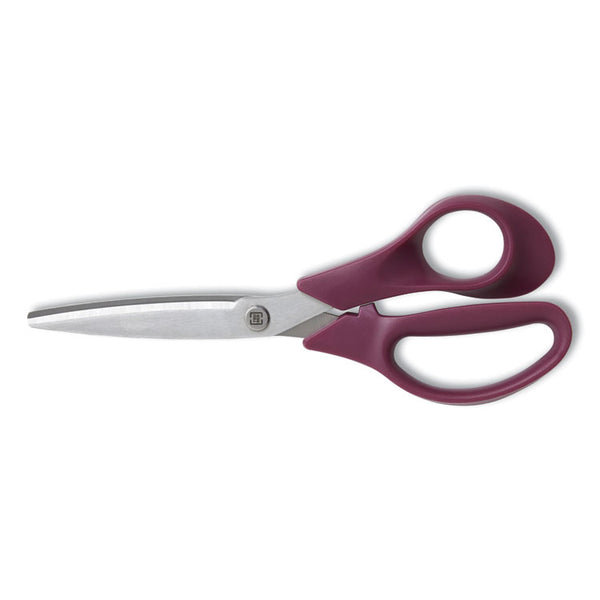 TRU RED™ Stainless Steel Scissors, 8" Long, 3.58" Cut Length, Purple Straight Handle (TUD24380504) Each