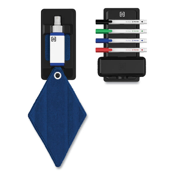 TRU RED™ Dry Erase Marker, Pen-Style, Fine Bullet Tip, Assorted Colors, 4/Kit (TUD24398947)