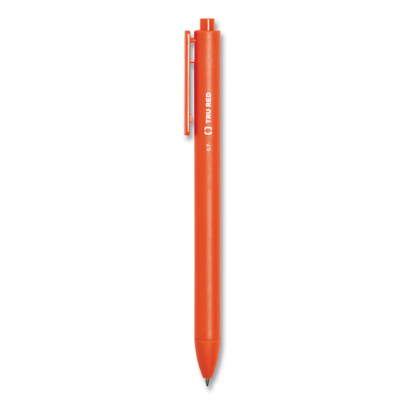 TRU RED™ Quick Dry Gel Pen, Retractable, Medium 0.7 mm, Assorted Ink and Barrel Colors, 12/Pack (TUD24377019) Pack of 12