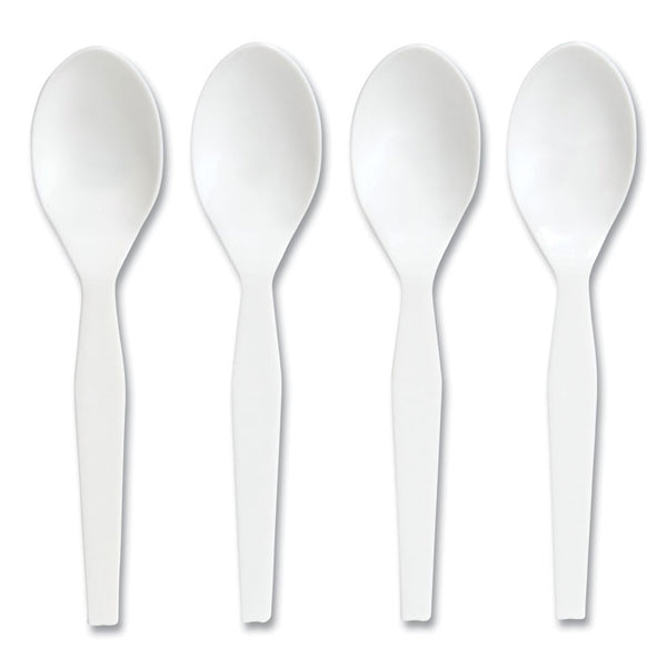 Perk™ Mediumweight Plastic Cutlery, Teaspoon, White, 300/Pack (PRK24391001)