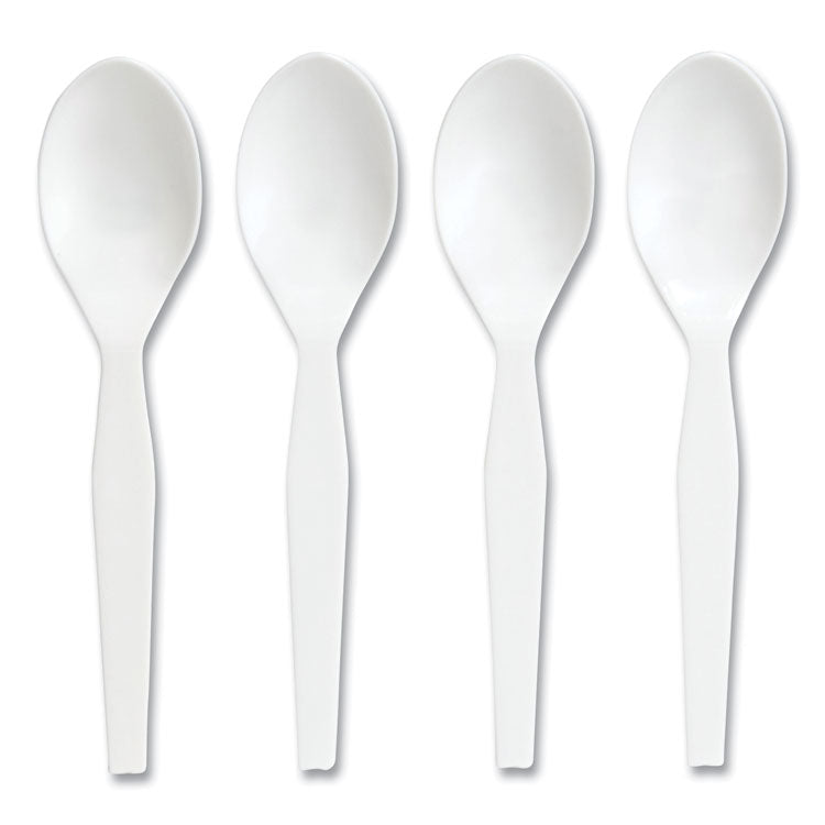 Perk™ Eco-ID Mediumweight Compostable Cutlery, Teaspoon, White, 300/Pack (PRK24394118)