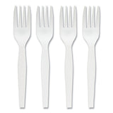 Perk™ Eco-ID Mediumweight Compostable Cutlery, Fork, White, 300/Pack (PRK24394114)