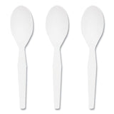 Perk™ Mediumweight Plastic Cutlery, Teaspoon, White, 1,000/Pack (PRK24390992)