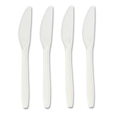 Perk™ Mediumweight Plastic Cutlery, Knife, White, 300/Pack (PRK24390991) Pack of 300