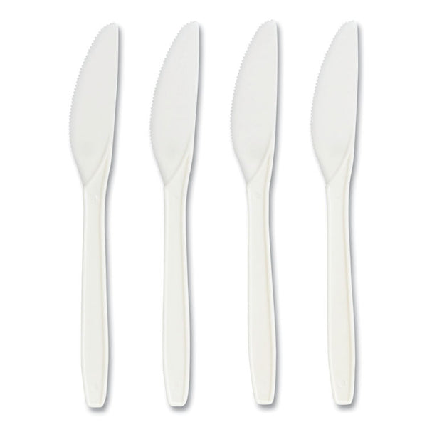 Perk™ Eco-ID Compostable Cutlery, Knife, White, 300/Pack (PRK24394130)