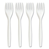 Perk™ Mediumweight Plastic Cutlery, Fork, White, 300/Pack (PRK24390987)