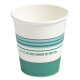 Perk™ Paper Hot Cups, 10 oz, White/Teal, 50/Pack (PRK24375259) Pack of 50