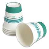 Perk™ Paper Hot Cups, 10 oz, White/Teal, 50/Pack (PRK24375259) Pack of 50