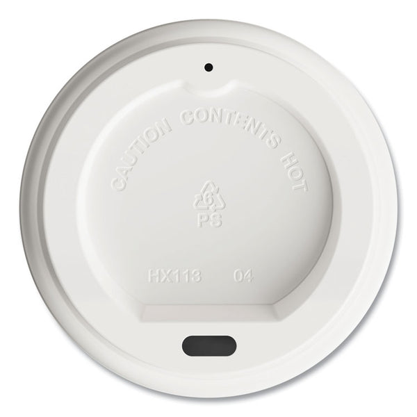 Perk™ Plastic Hot Cup Lids, Fits 8 oz Cups, White, 50/Pack (PRK24375268)